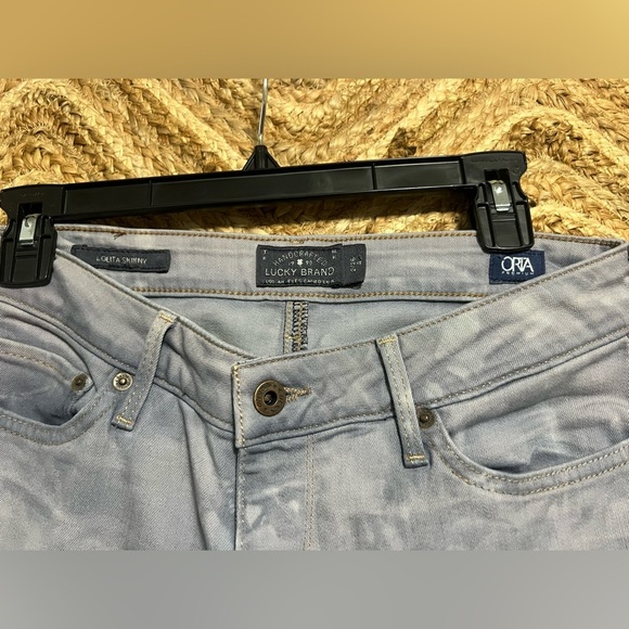 Lucky Brand Women's Lolita Skinny Grey Distressed Cropped Jeans,Size 26,Great - Picture 3 of 10